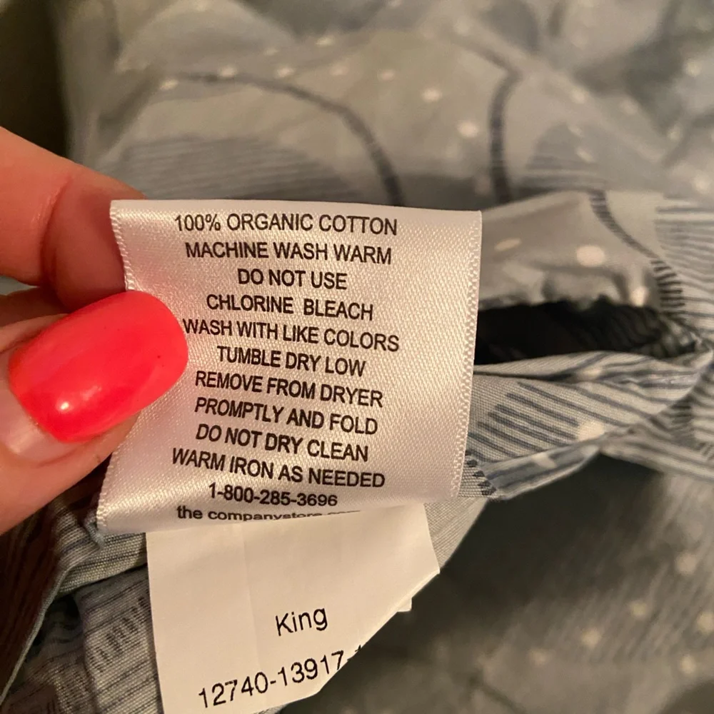 Like new the Company Store king duvet organic cotton